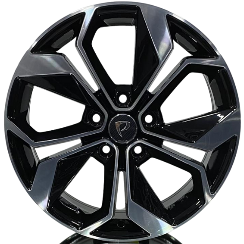 BK-5168 7.5X18 5X114.3 ET45 66.1 Black Machined Jant