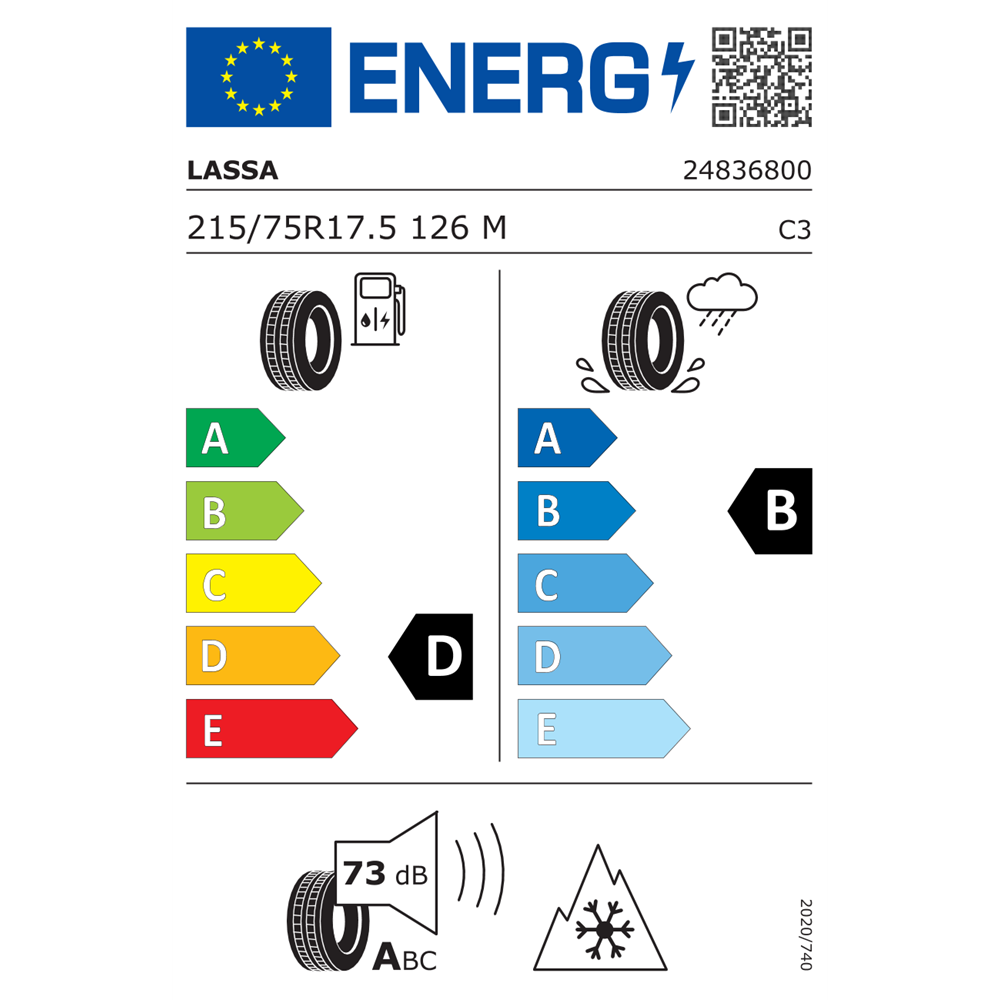 215/75/17,5 MAXİWAYS 110D 126/124M 12PR (ÇEKER) KIŞ LASSA