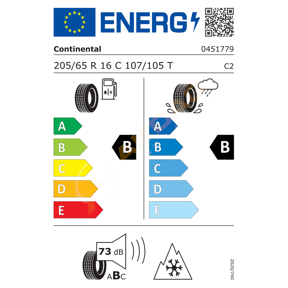 205/65/16C VANCONTACT A/S ULTRA 107/105T 8PR M+S* (KAR ARMALI) CONTINENTAL