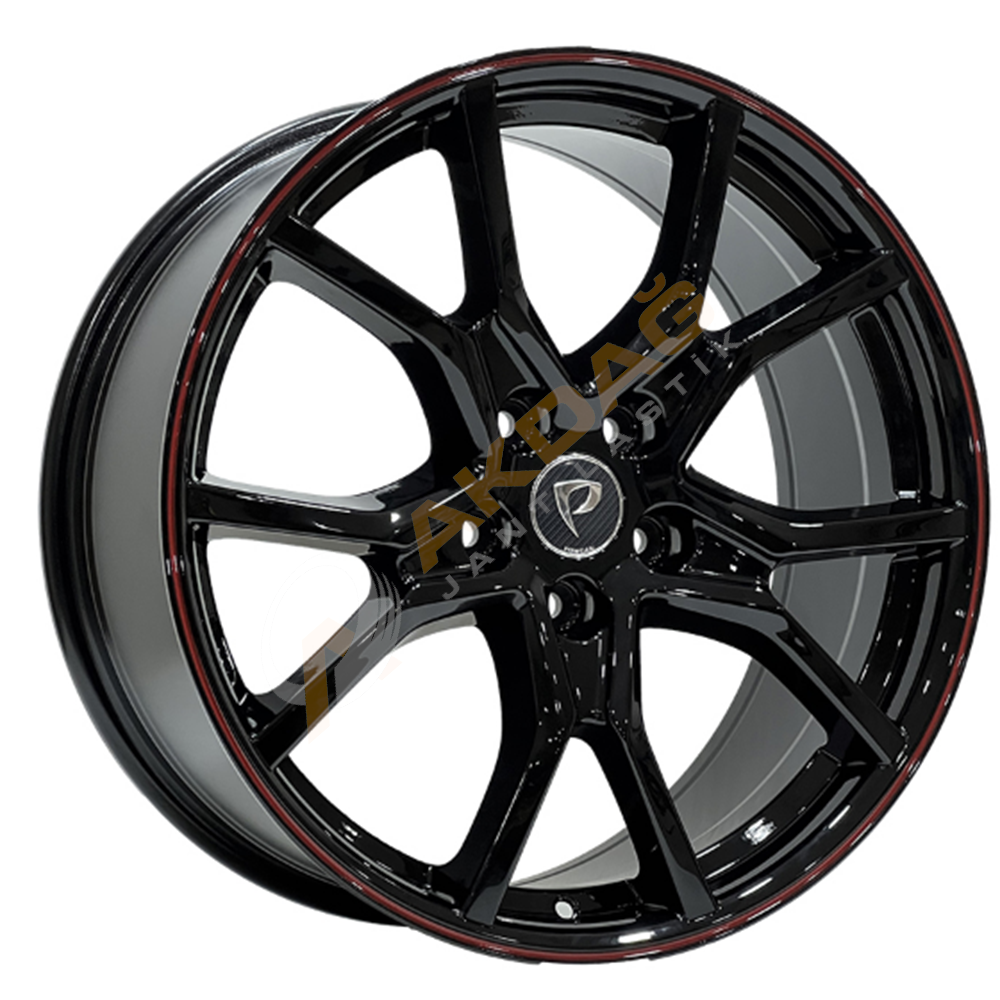 18X8,0 JANT BK 5388 5X114,3 ET45 64,1 BLACK RED