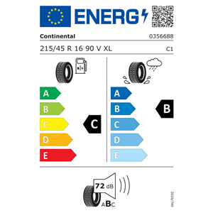 215/45/16 90V XL FR CPC 2 AO CONTINENTAL