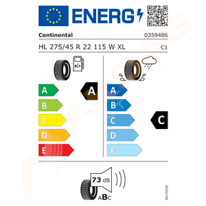 275/45/22 115W XL CC RX LR CONTINENTAL