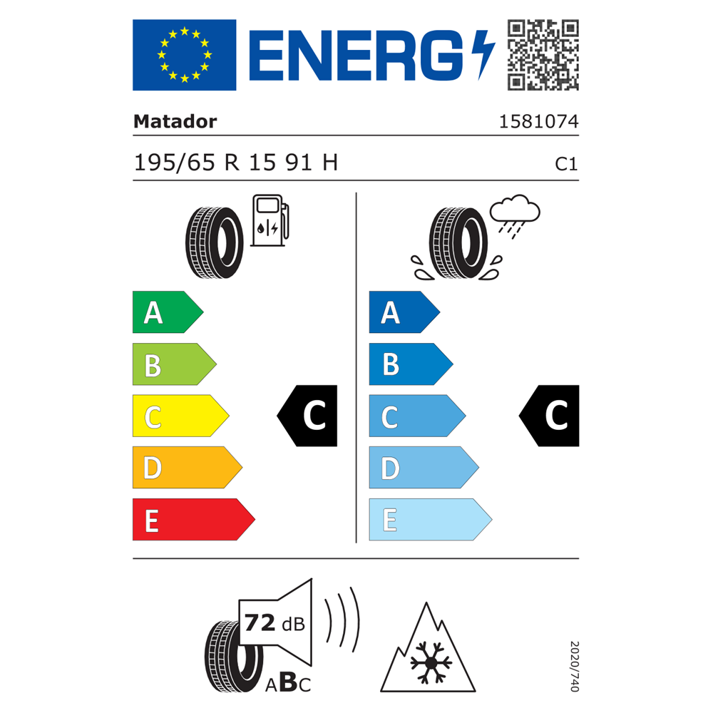 195/65/15 91H MP62 M+S* (KAR ARMALI) MATADOR