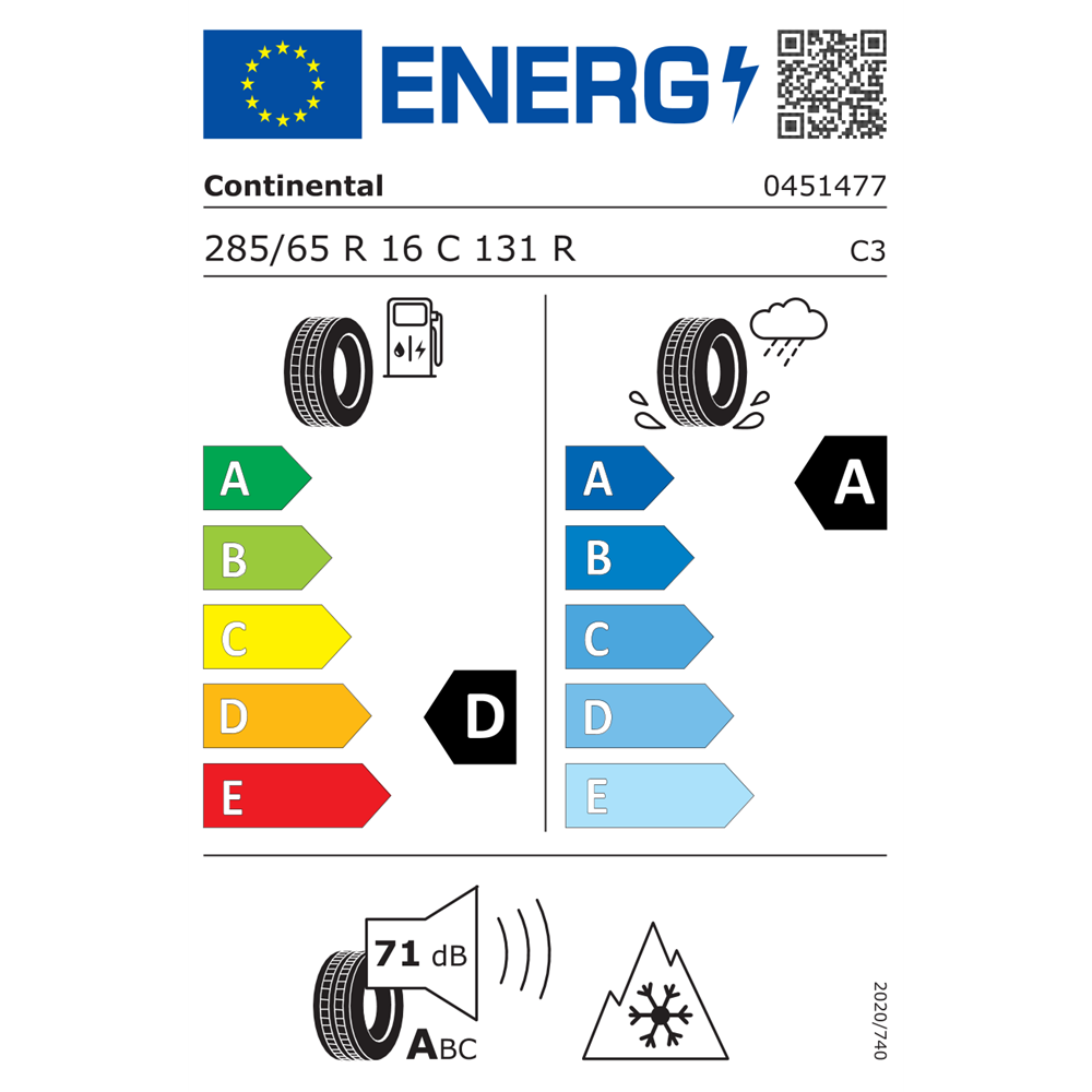 285/65/16C VANCONTACT A/S 131R 10PR M+S* (KAR ARMALI) CONTINENTAL